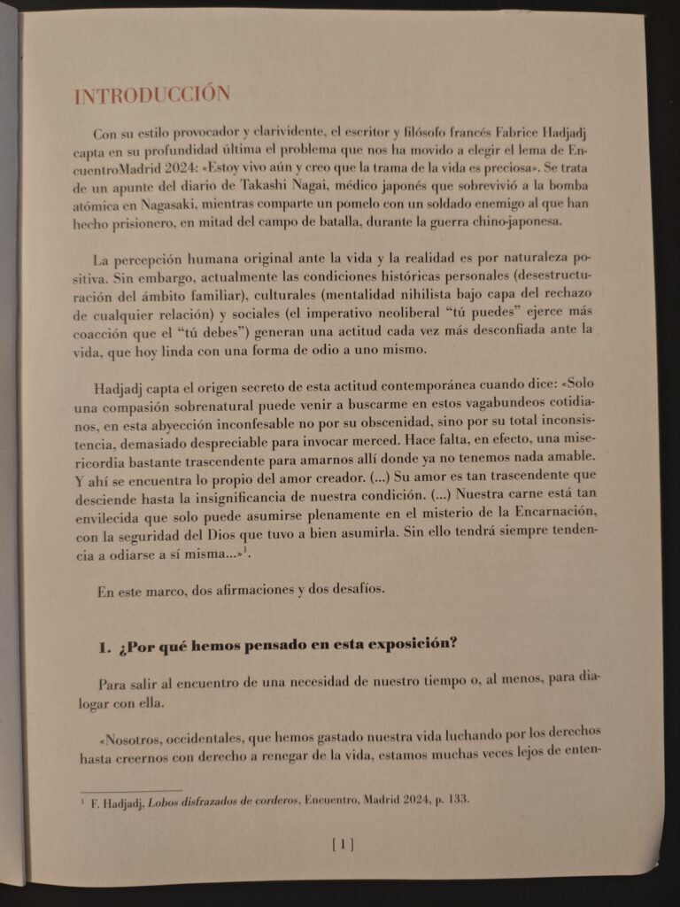Introduction page of the catalogue \